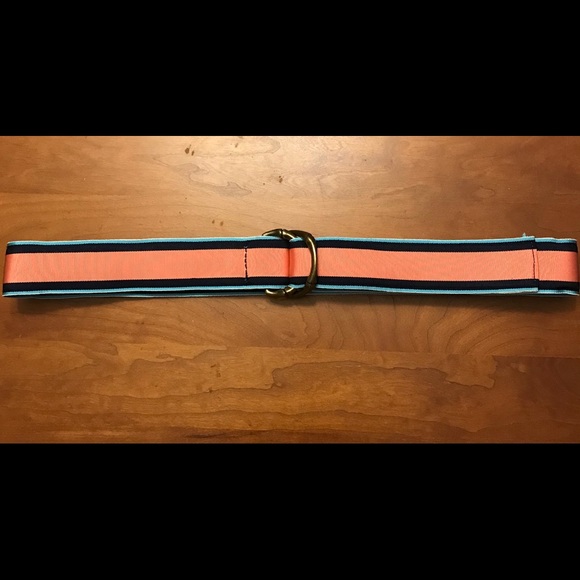 J. Crew - Coral and navy stripe belt. - Picture 4 of 4